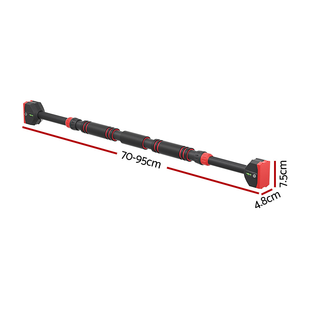 Everfit Pull Up Bar | 70CM-95CM | Doorway Chin Up Horizontal Bar | Gym
