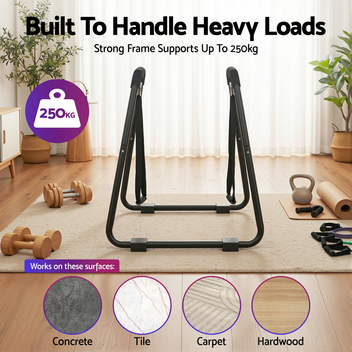 Dip Station Parallel Bars | Heavy Duty | Home Gym Calisthenics | Black