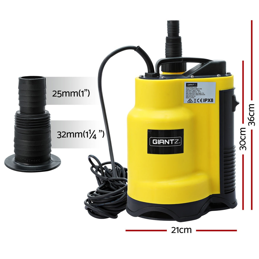 Giantz Garden Water Submersible Pump | 400W | Dirty Bore Sewerage Tank Well Steel