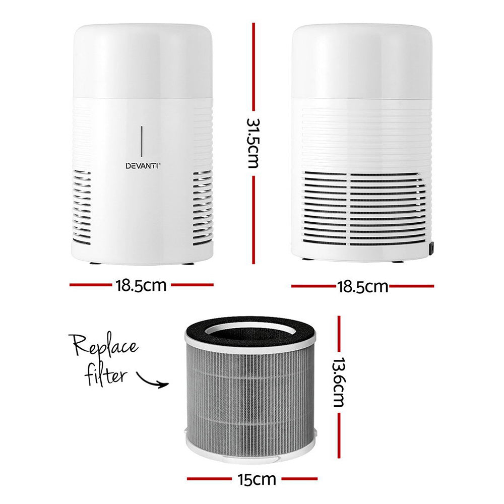 Air Purifier | 3-Layer HEPA H11 Filter | Home Freshener | Carbon PM2.5 Remover
