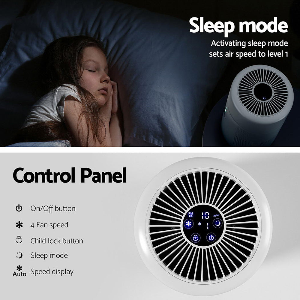 Air Purifier | 3-Layer HEPA H11 Filter | Home Freshener | Carbon PM2.5 Remover