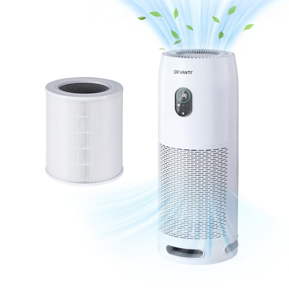 Devanti Air Purifier | 4 Stage with HEPA Filter | Replacement Included