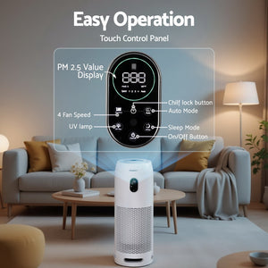 Devanti Air Purifier Filter | 4-Layer HEPA | White