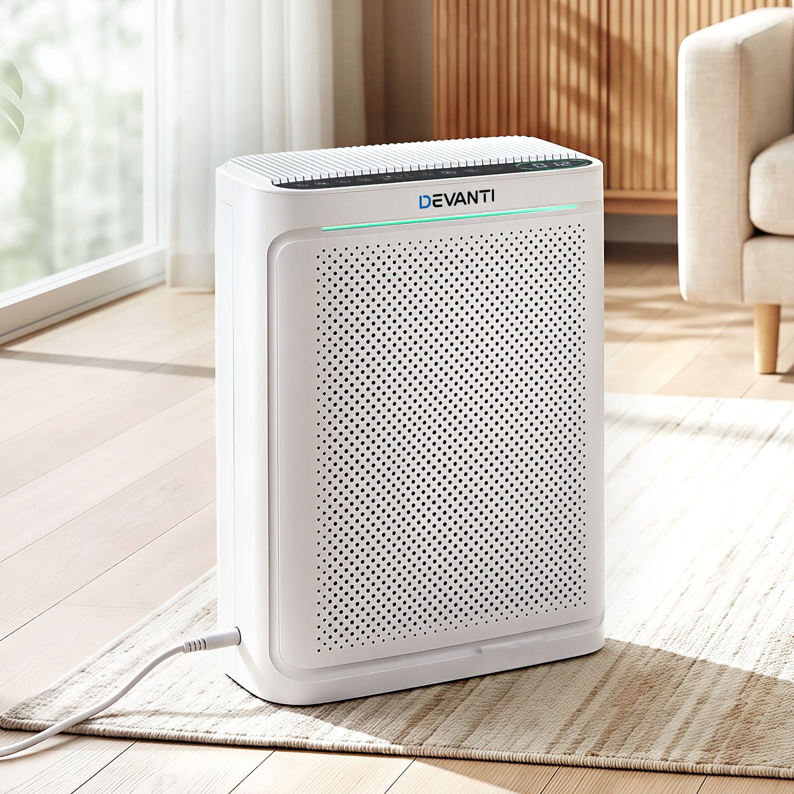 Air Purifier | HEPA Air Cleaner with Digital Display | White