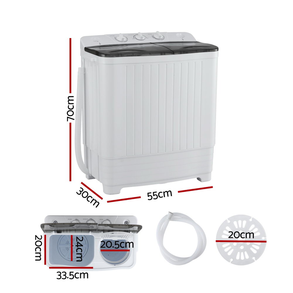 Portable Washing Machine | Twin Tub | 4.5kg Capacity
