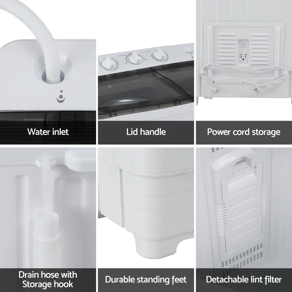 Portable Washing Machine | Twin Tub | 4.5kg Capacity