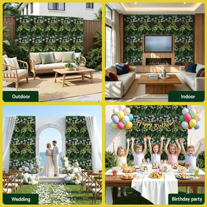 Gardeon 4PCS Artificial Plant Wall Panels 40X60CM Boxwood Panel Flower Backdrop Backyard Green Decor