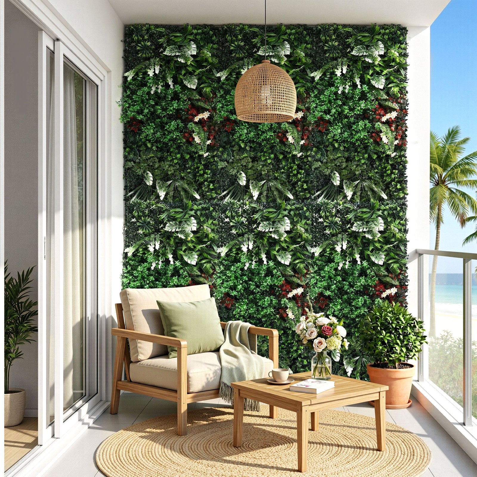 Artificial Boxwood Wall Panel | 50 x 100cm Green Hedge Backdrop