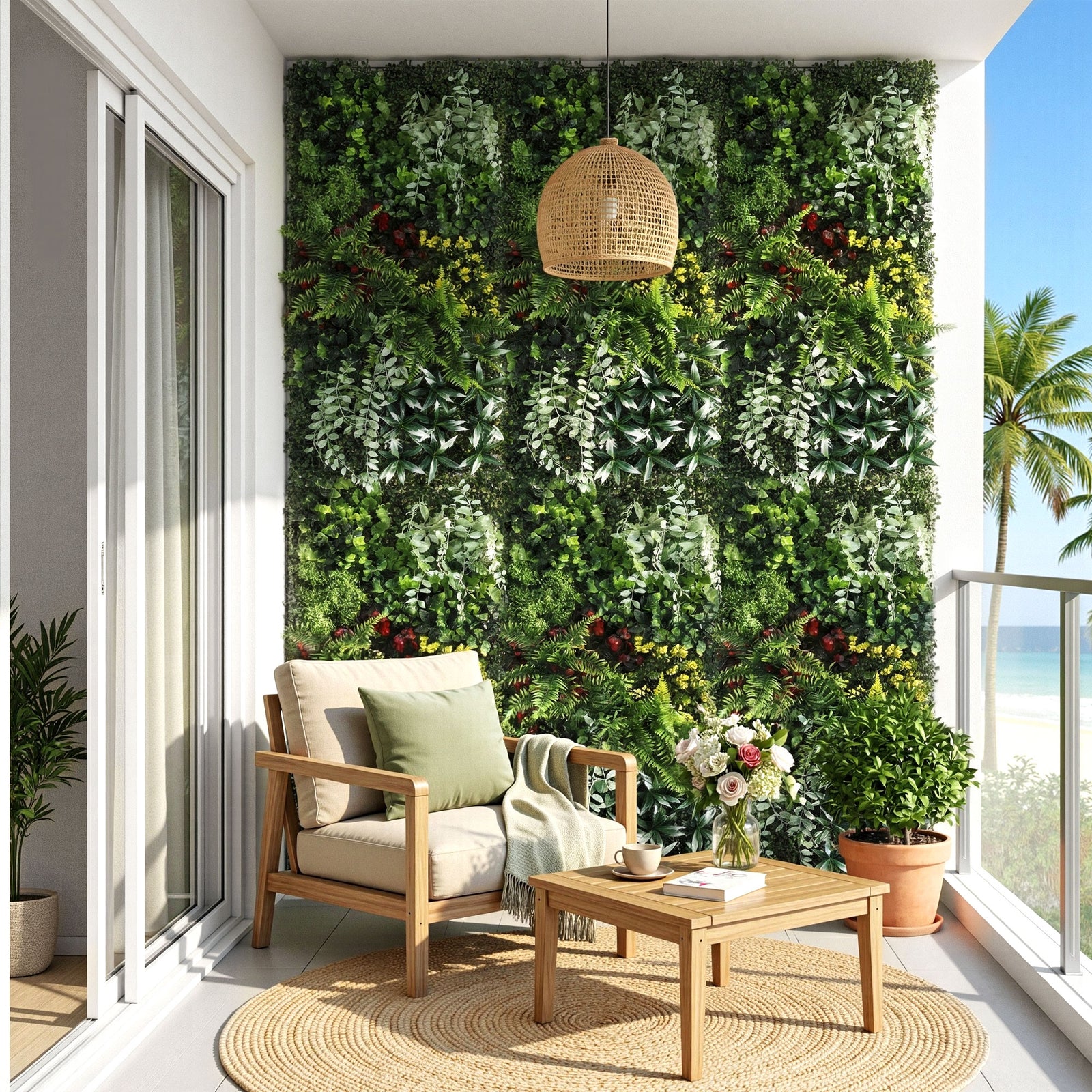 Artificial Plant Wall Panel | 50 x 100cm Boxwood Hedge Backdrop