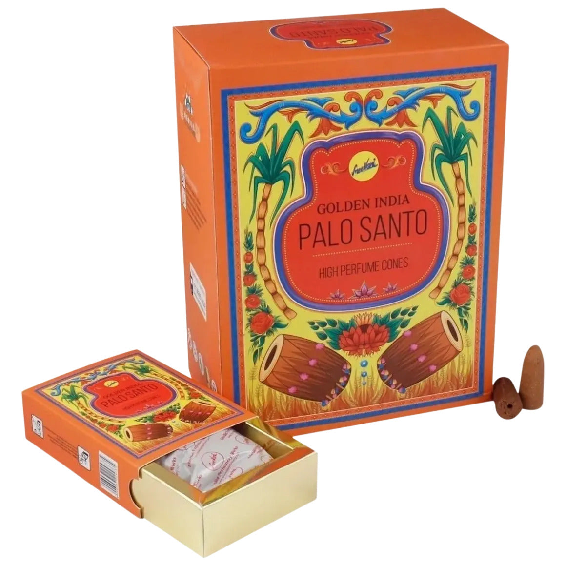 Palo Santo Backflow Incense Cones | Sree Vani Indian Heritage | 120 Jumbo Sized Cones