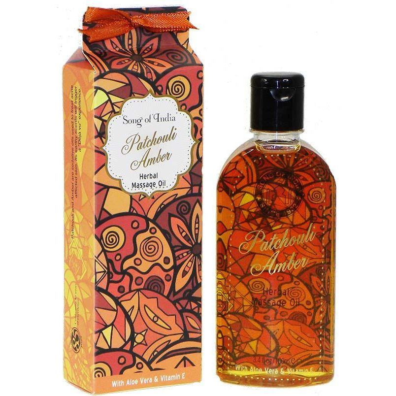 Patchouli Amber Herbal Massage Oil | Song Of India