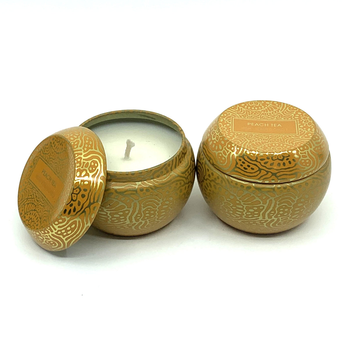 Peach Tea Fragranced Soy Candle | 65mm x 50mm | 2 Pack