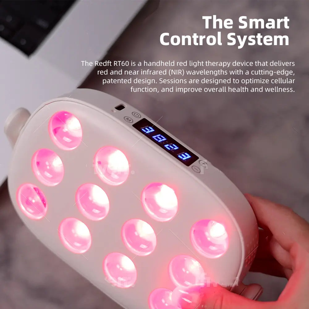 Portable Handheld Red Light Therapy Mini Panel | 660nm + 850nm Dual Wavelength | Rechargeable | Targeted Wellness Device