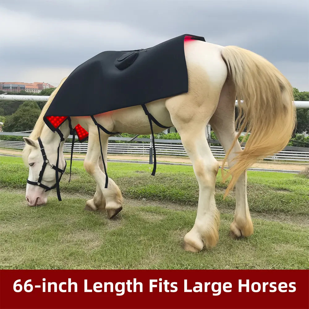 Portable LED Red & Near-Infrared Light Therapy Pad for Horses | 660nm + 850nm Dual Wavelength | Rechargeable & Wireless | Large Coverage Wrap