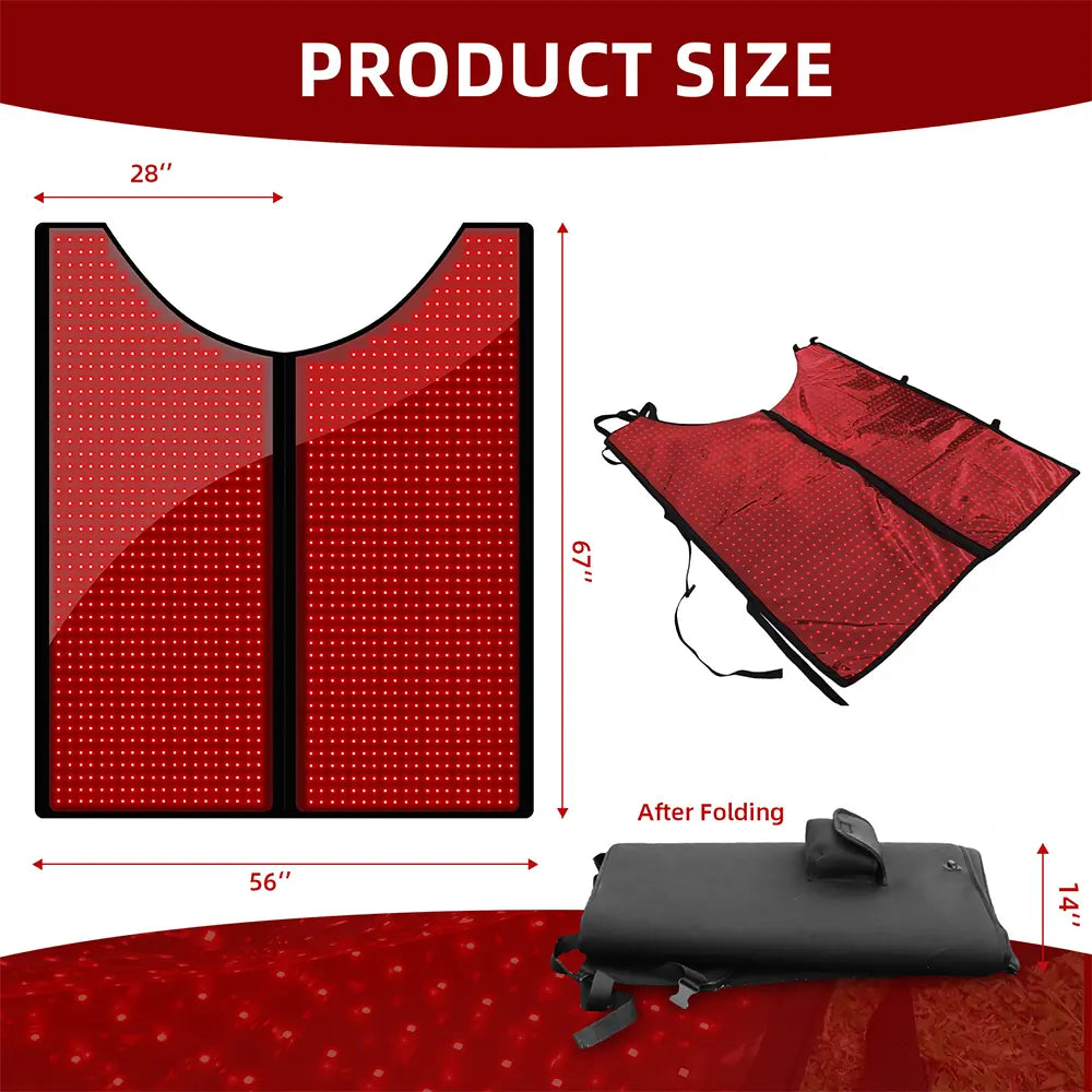 Portable LED Red & Near-Infrared Light Therapy Pad for Horses | 660nm + 850nm Dual Wavelength | Rechargeable & Wireless | Large Coverage Wrap