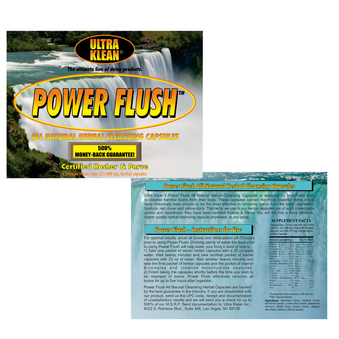 Power Flush Herbal Cleansing Capsules | 21 x 600 mg