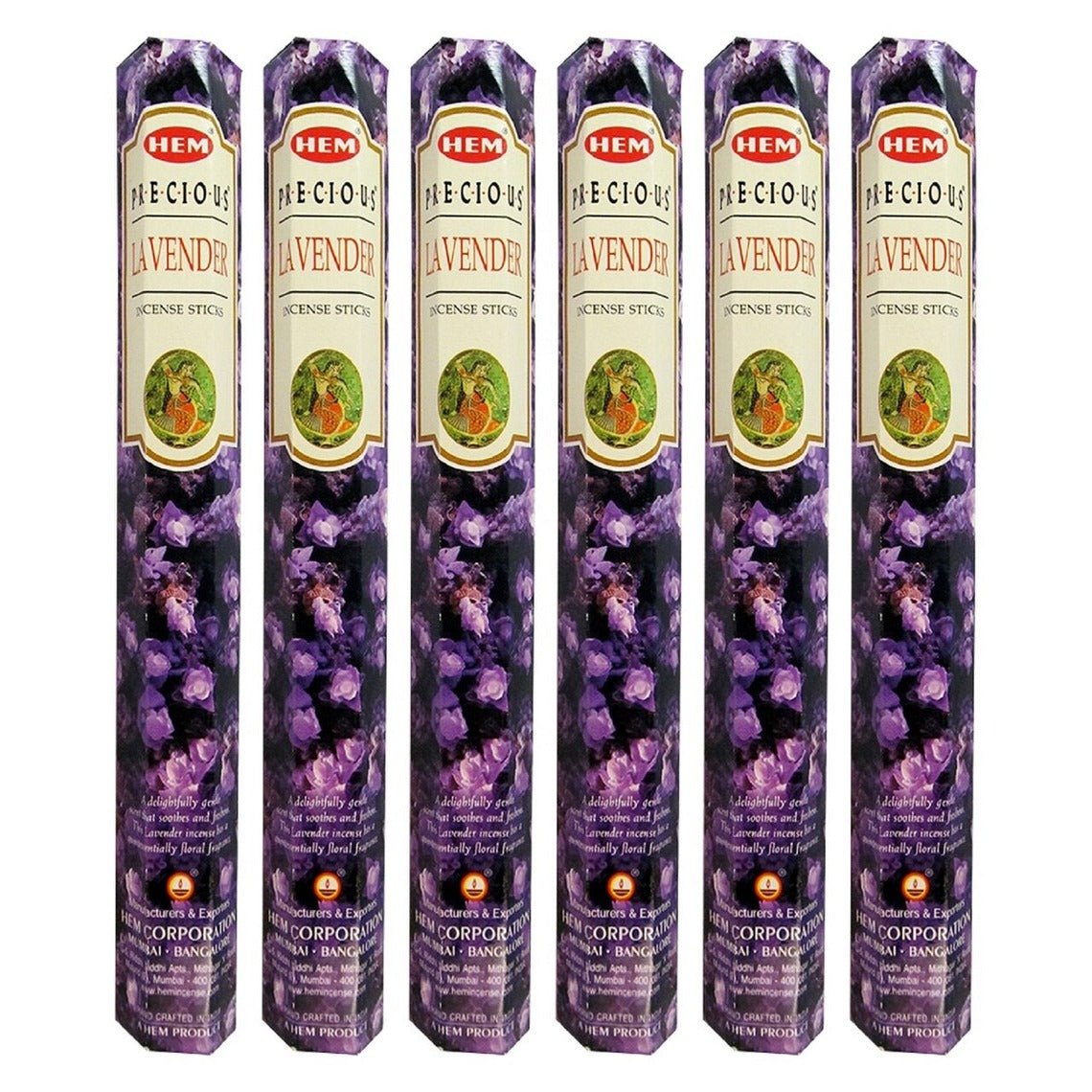 Precious Lavender Garden Incense Sticks - HEM - Box Of 6