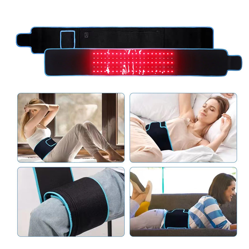 Premium LED Red Light Therapy Belt | 660nm Red & 850nm Near-Infrared | 105 Triple-Chip LEDs | Wearable Body Wrap | 130cm x 18cm
