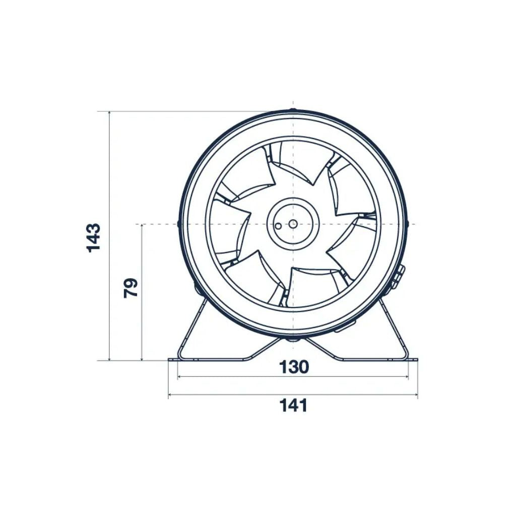 Pro Grow Dragon Series EC Inline Duct Fan 125mm | Aeroblast High Pressure | Speed Controller + 2.5m Cord