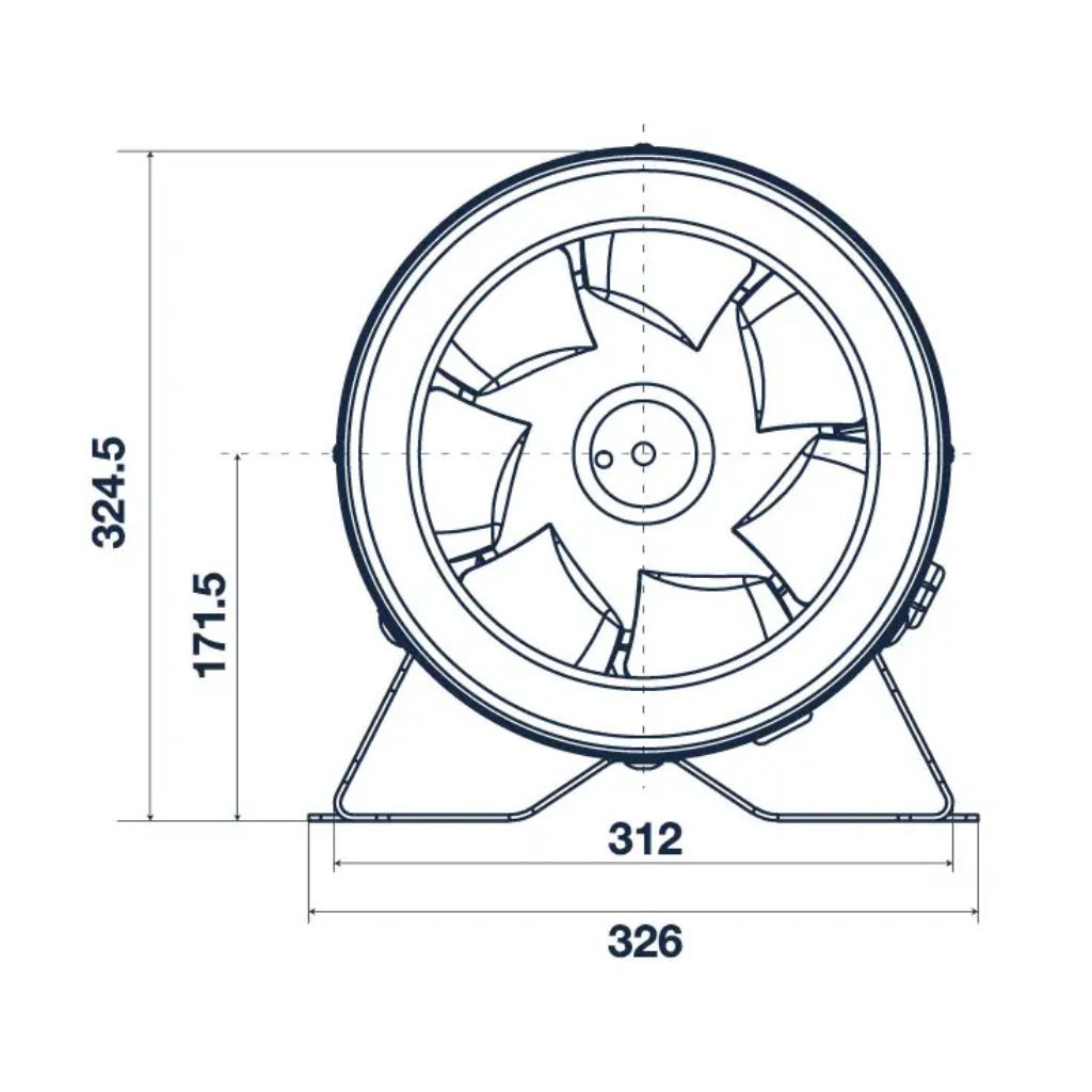 Pro Grow Dragon Series EC Inline Duct Fan 300mm | Aeroblast 2600 m³/h | Speed Controller + 2.5m Cord