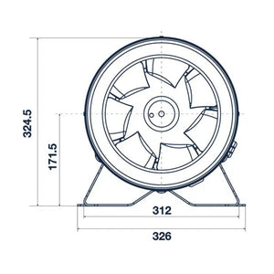 Pro Grow Dragon Series EC Inline Duct Fan 300mm | Aeroblast 2600 m³/h | Speed Controller + 2.5m Cord