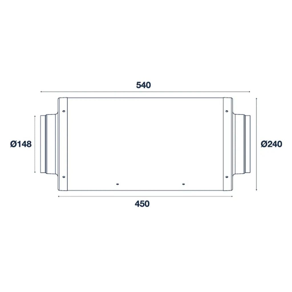 Pro Grow Dragon Series Silenced EC Duct Fan 150mm | Quiet 583 Pa Aeroblast | Speed Controller + 2.5m Cord