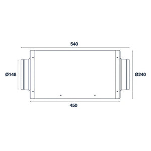 Pro Grow Dragon Series Silenced EC Duct Fan 150mm | Quiet 583 Pa Aeroblast | Speed Controller + 2.5m Cord
