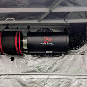 Pro Grow Dragon Series Silenced EC Duct Fan 200mm | Quiet 995 m³/h Aeroblast | Speed Controller + 2.5m Cord