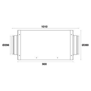 Pro Grow Dragon Series Silenced EC Duct Fan 300mm | Quiet 2600 m³/h Aeroblast | Speed Controller + 2.5m Cord