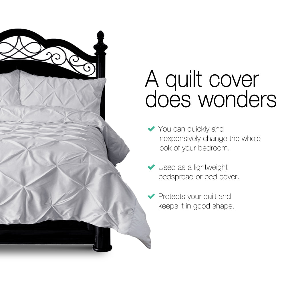 Bedding | Quilt Cover Set | Diamond Grey | Super King