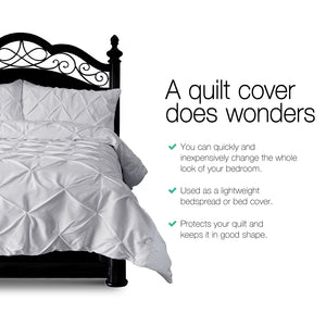Bedding | Quilt Cover Set | Diamond Grey | Super King