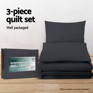 Bedding | Quilt Cover Set | Classic Black | King