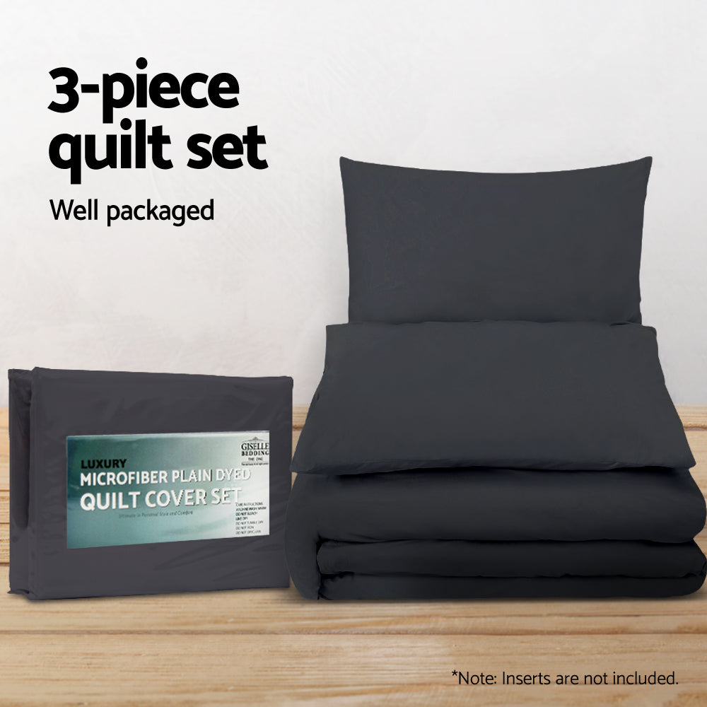 Bedding | Quilt Cover Set | Classic Black | Queen