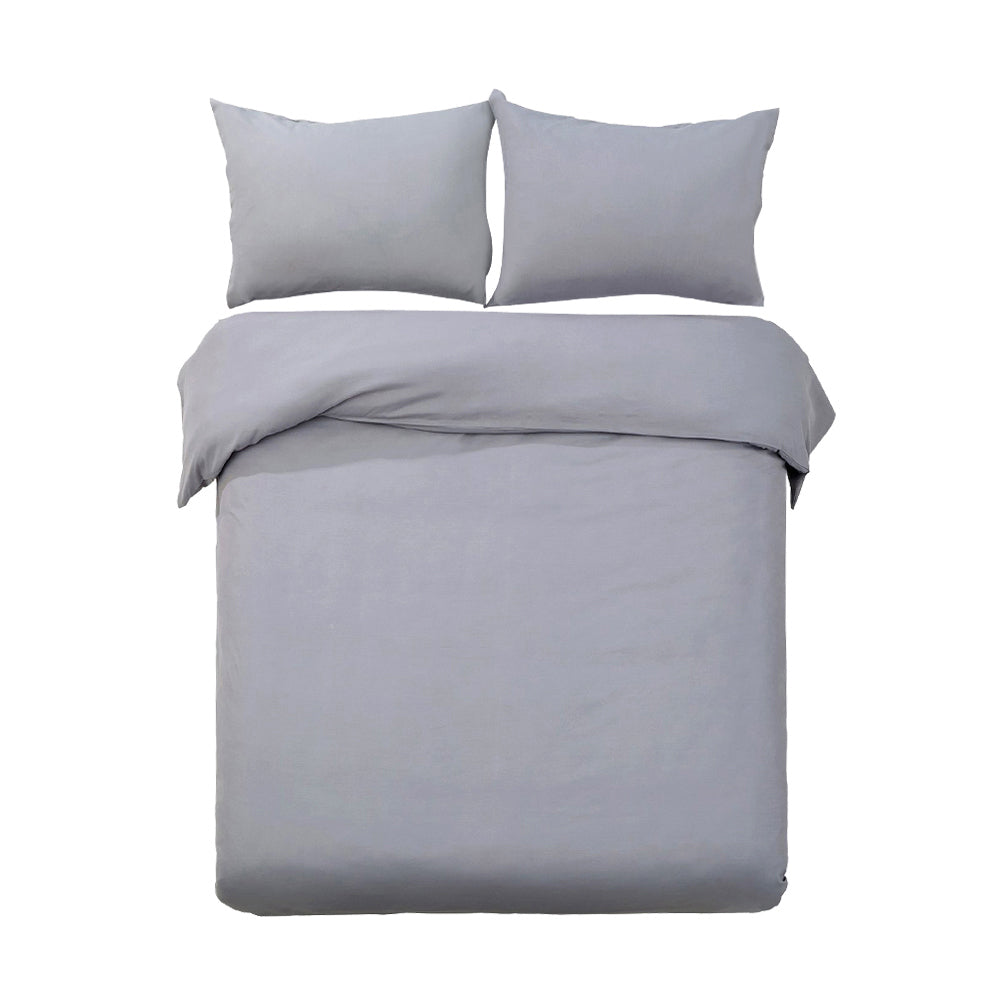 Bedding | Quilt Cover Set | Classic Grey | Super King