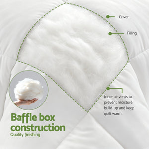 Bamboo Quilt | 200GSM | Lightweight Summer Doona | All Season | Double