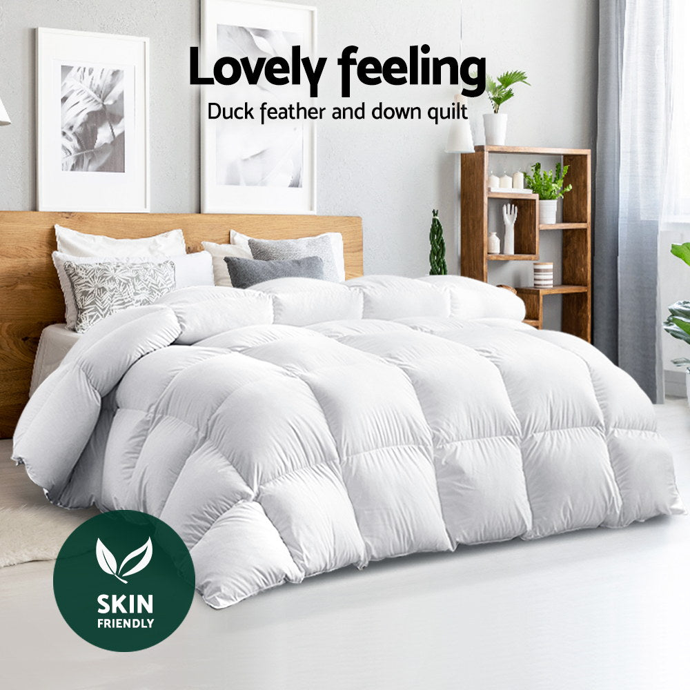 700GSM Duck Down Quilt | Winter Doona | Single