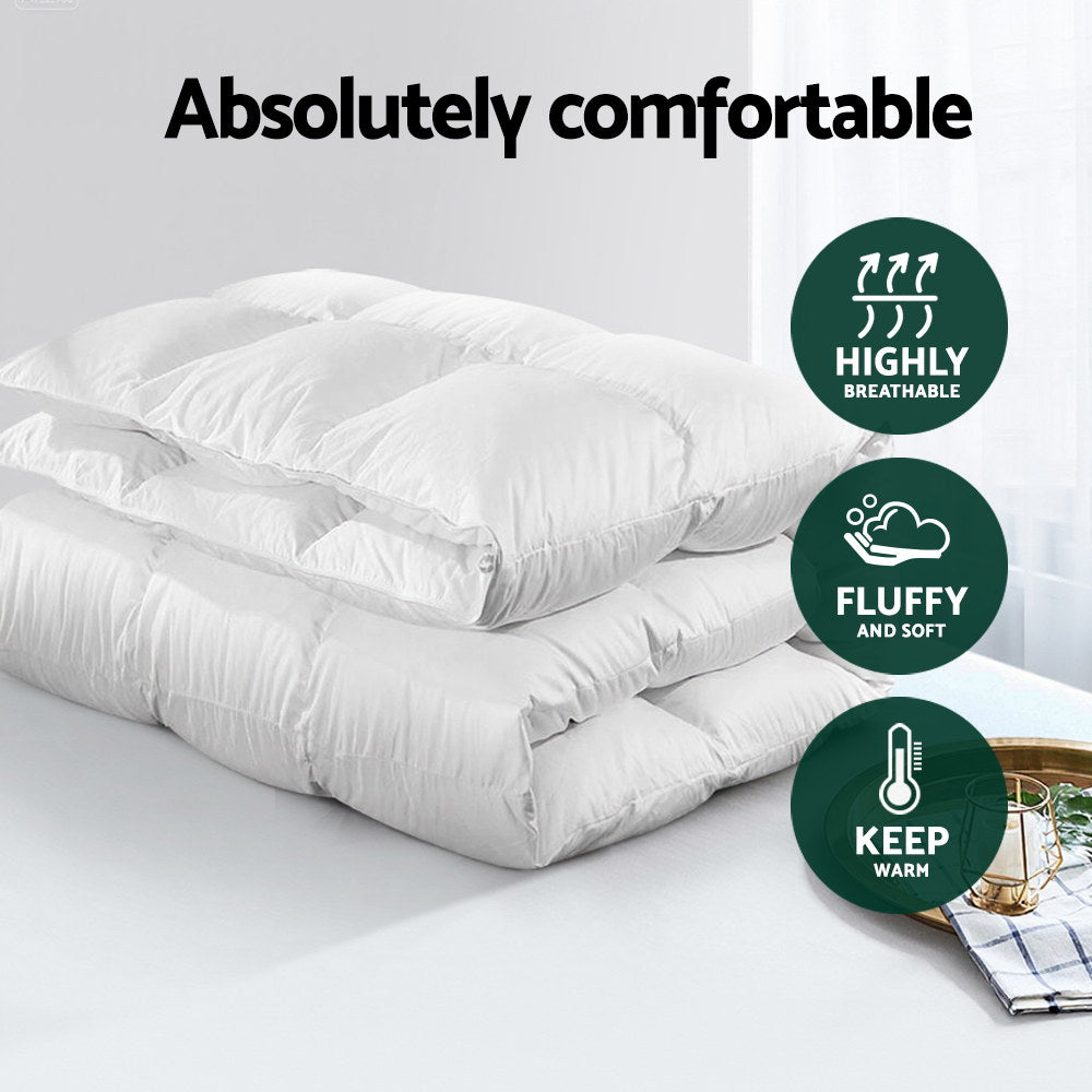 700GSM Duck Down Quilt | Winter Doona | Single