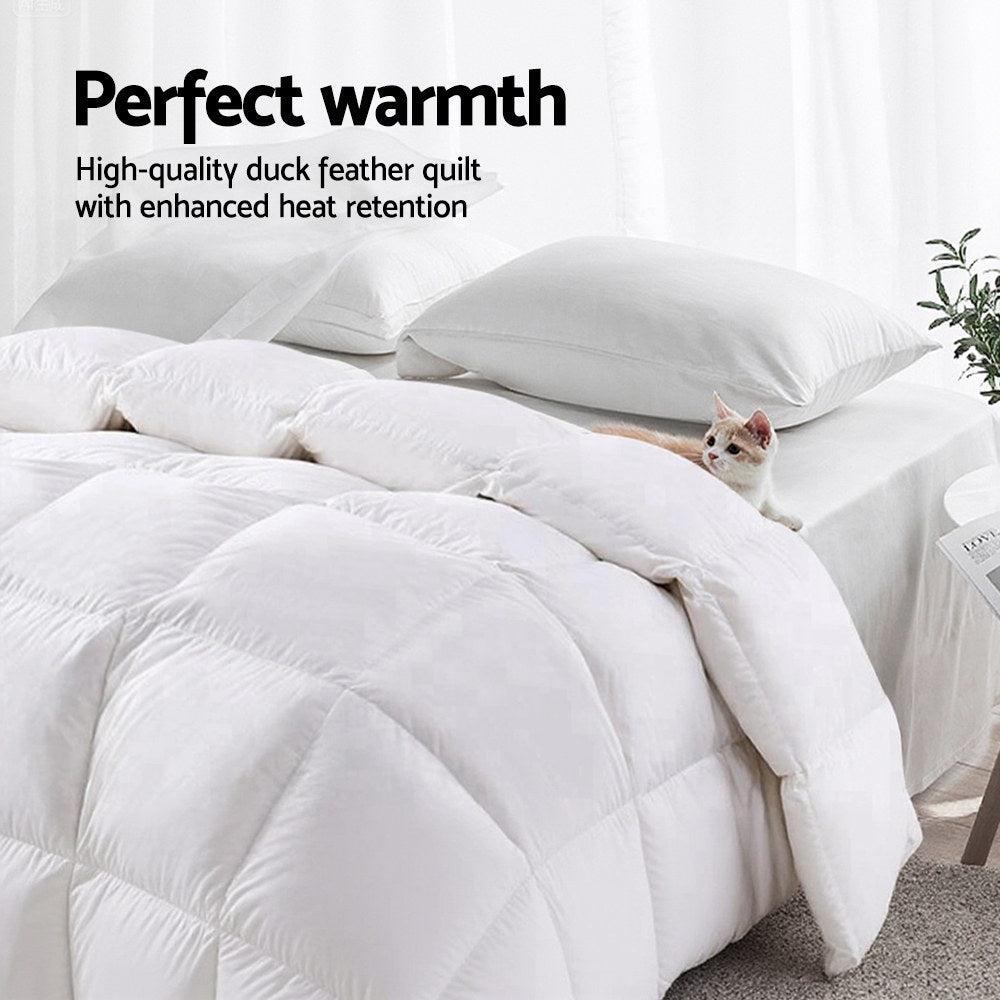 700GSM Duck Down Quilt | Winter Doona | Single