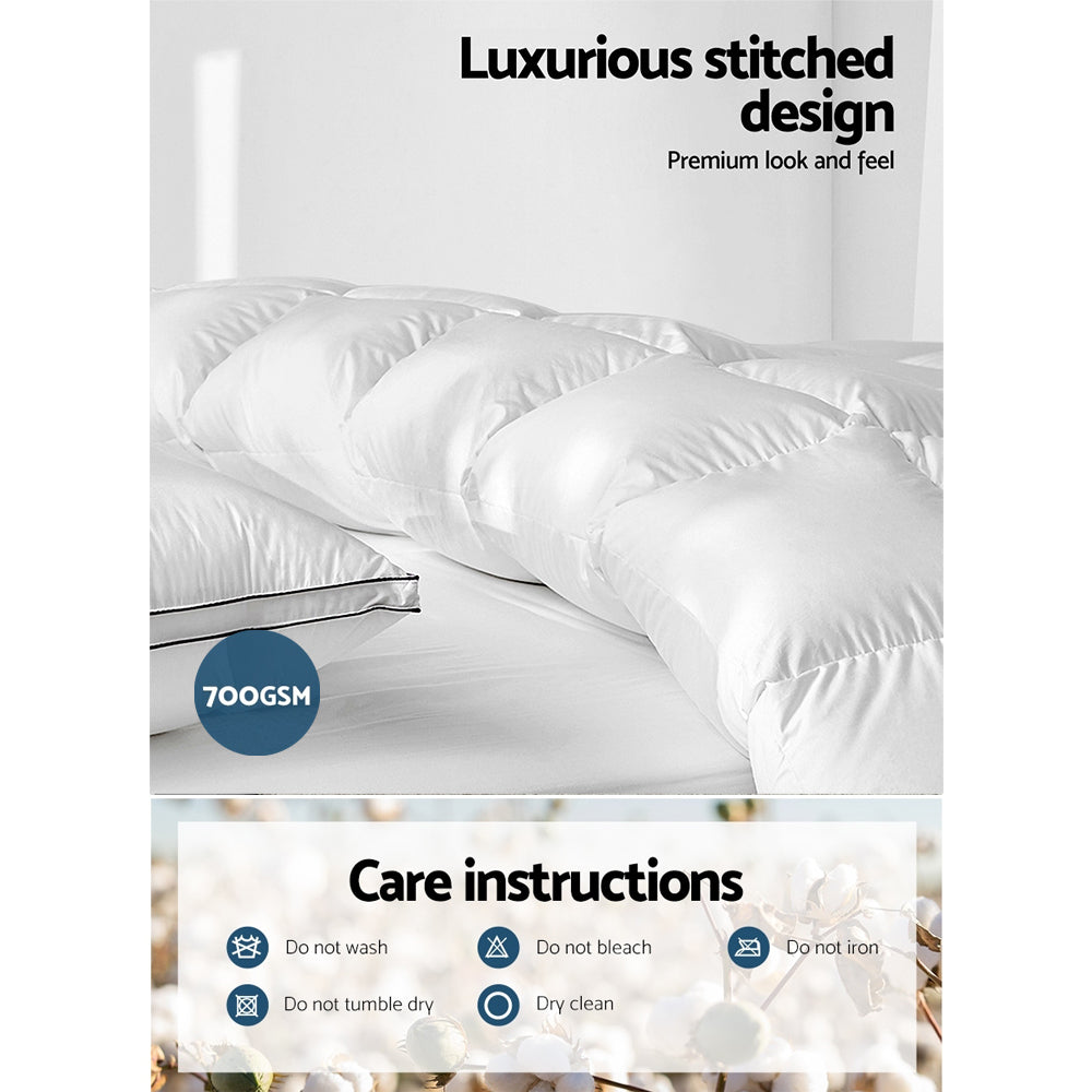 Bedding | 700GSM | Duck Down Feather Quilt | Super King