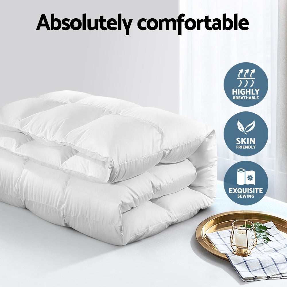 Bedding | 500GSM | Duck Down Feather Quilt | Queen