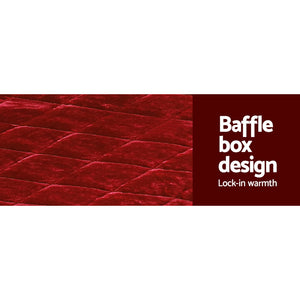 Bedding | Faux Mink Quilt | Burgundy | Queen
