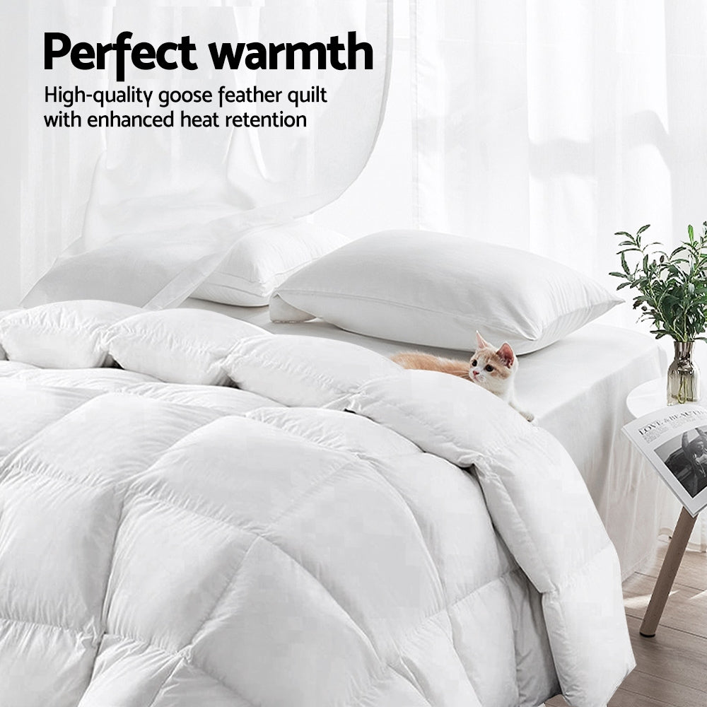 Bedding | 700GSM | Goose Down Feather Quilt | Queen