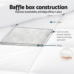Goose Down Feather Quilt | 800GSM | Winter Duvet | Double