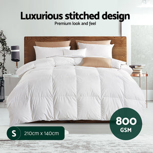800GSM Goose Down Quilt | Winter Blanket | Single