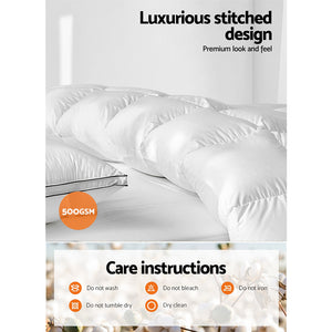 Bedding | 500GSM | Goose Down Feather Quilt | King