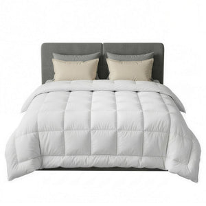Giselle Bedding Wool Quilt 500GSM Thick King Winter Doona Baffle Box Construction 100% Wool Filling