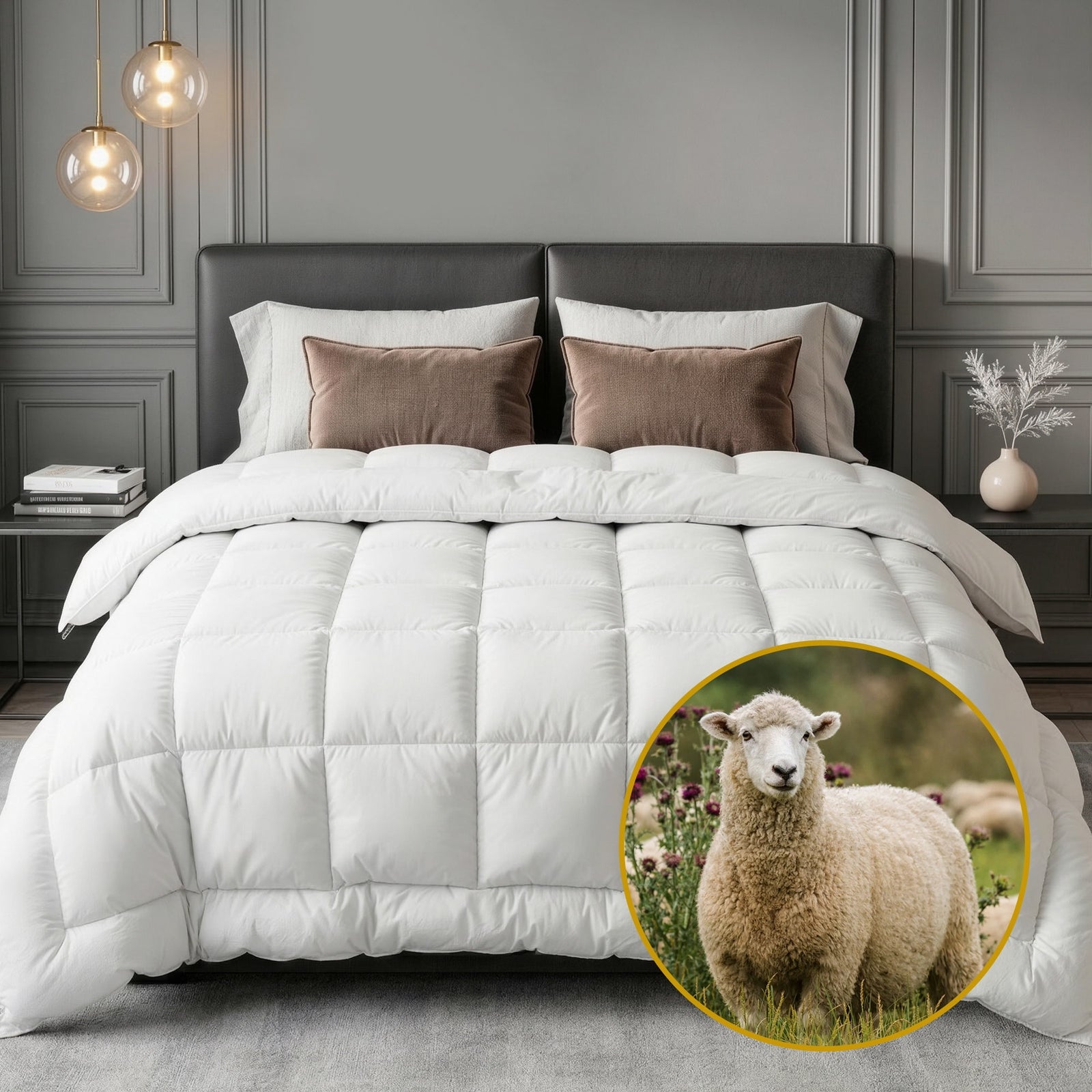 Wool Quilt | Queen | 800GSM Extra Thick Winter Doona