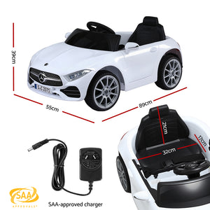 Kids Electric Ride-On Car | Licensed Outdoor Vehicle with Music & Remote Control | White