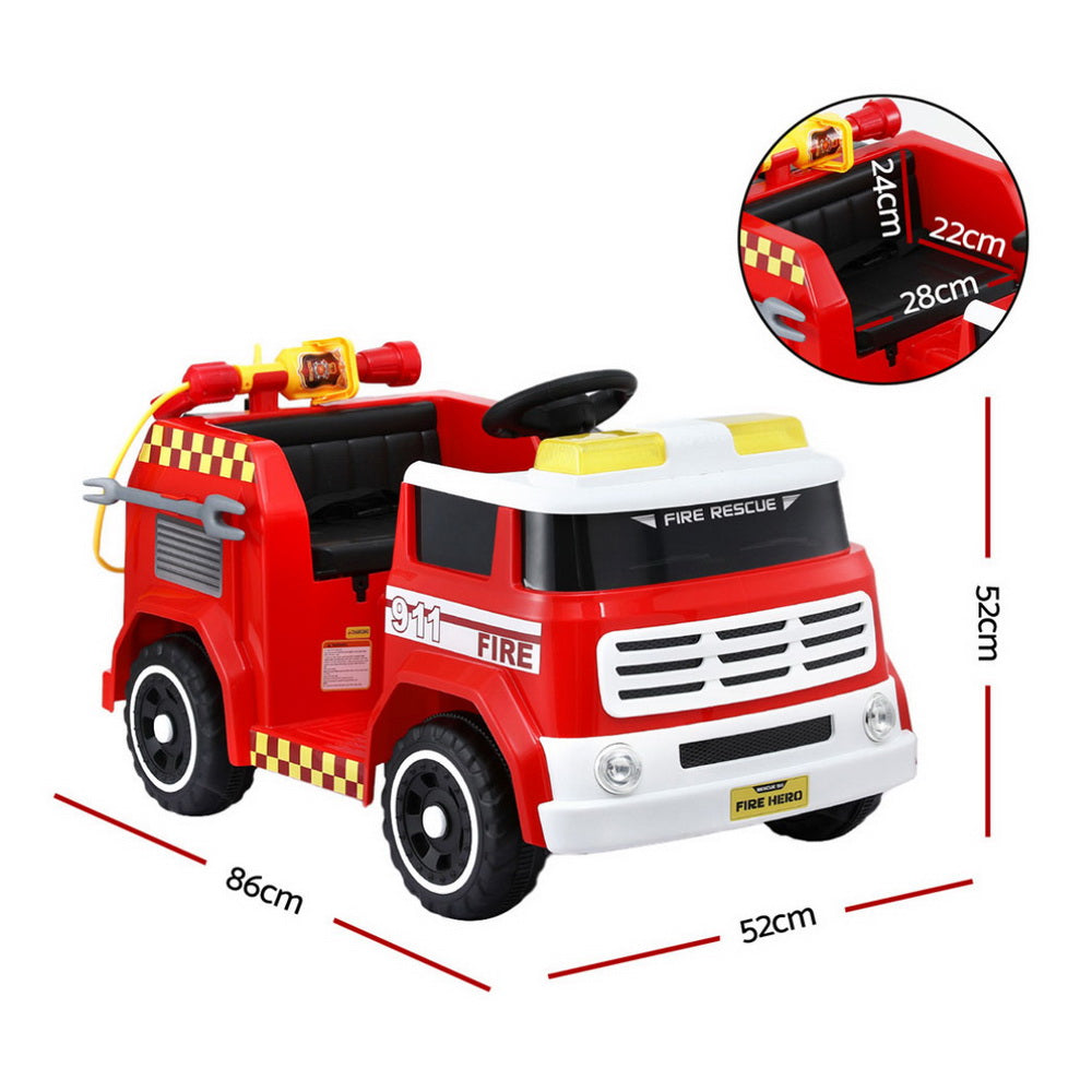 Rigo Kids Ride-On Fire Truck | Electric Toy Car with Water Gun & Music