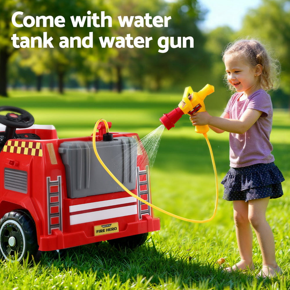 Rigo Kids Ride-On Fire Truck | Electric Toy Car with Water Gun & Music